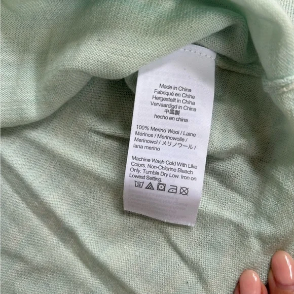 J Crew collared merino wool sweater mint green - Picture 5 of 5